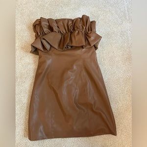 DO+BE faux leather mini dress size small